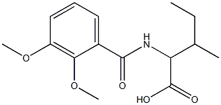 2-[(2,3-dimethoxybenzoyl)amino]-3-methylpentanoic acid Struktur