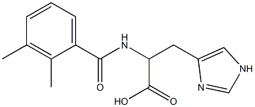 2-[(2,3-dimethylbenzoyl)amino]-3-(1H-imidazol-4-yl)propanoic acid Struktur