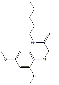 2-[(2,4-dimethoxyphenyl)amino]-N-pentylpropanamide Struktur