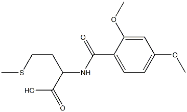 2-[(2,4-dimethoxyphenyl)formamido]-4-(methylsulfanyl)butanoic acid Struktur