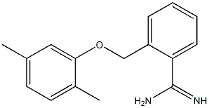 2-[(2,5-dimethylphenoxy)methyl]benzenecarboximidamide Struktur