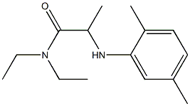 2-[(2,5-dimethylphenyl)amino]-N,N-diethylpropanamide Struktur