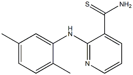 2-[(2,5-dimethylphenyl)amino]pyridine-3-carbothioamide Struktur