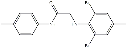 2-[(2,6-dibromo-4-methylphenyl)amino]-N-(4-methylphenyl)acetamide Struktur