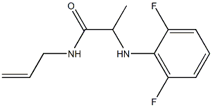 2-[(2,6-difluorophenyl)amino]-N-(prop-2-en-1-yl)propanamide Struktur