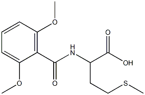 2-[(2,6-dimethoxyphenyl)formamido]-4-(methylsulfanyl)butanoic acid Struktur