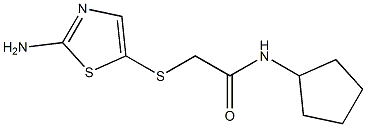 2-[(2-amino-1,3-thiazol-5-yl)sulfanyl]-N-cyclopentylacetamide Struktur