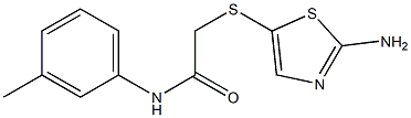 2-[(2-amino-1,3-thiazol-5-yl)thio]-N-(3-methylphenyl)acetamide Struktur