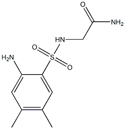 2-[(2-amino-4,5-dimethylbenzene)sulfonamido]acetamide Struktur