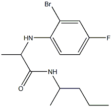 2-[(2-bromo-4-fluorophenyl)amino]-N-(pentan-2-yl)propanamide Struktur