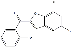 2-[(2-bromophenyl)carbonyl]-5,7-dichloro-1-benzofuran Struktur