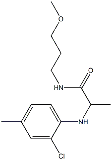 2-[(2-chloro-4-methylphenyl)amino]-N-(3-methoxypropyl)propanamide Struktur