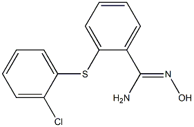 2-[(2-chlorophenyl)sulfanyl]-N'-hydroxybenzene-1-carboximidamide Struktur