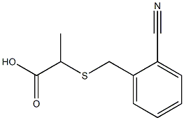 2-[(2-cyanobenzyl)thio]propanoic acid Struktur