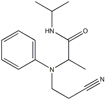 2-[(2-cyanoethyl)(phenyl)amino]-N-(propan-2-yl)propanamide Struktur