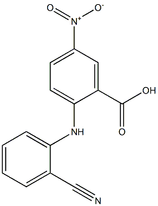 2-[(2-cyanophenyl)amino]-5-nitrobenzoic acid Struktur