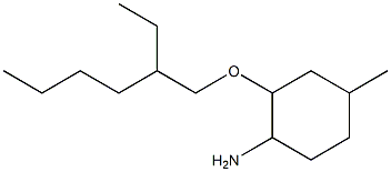 2-[(2-ethylhexyl)oxy]-4-methylcyclohexan-1-amine Struktur