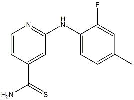 2-[(2-fluoro-4-methylphenyl)amino]pyridine-4-carbothioamide Struktur