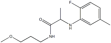 2-[(2-fluoro-5-methylphenyl)amino]-N-(3-methoxypropyl)propanamide Struktur