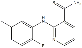 2-[(2-fluoro-5-methylphenyl)amino]pyridine-3-carbothioamide Struktur