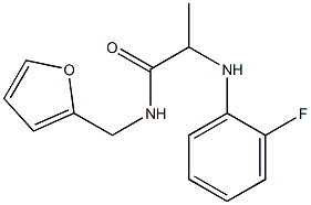 2-[(2-fluorophenyl)amino]-N-(furan-2-ylmethyl)propanamide Struktur