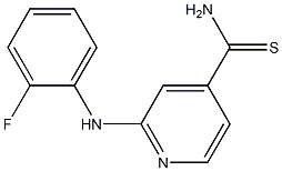 2-[(2-fluorophenyl)amino]pyridine-4-carbothioamide Struktur