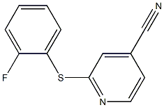 2-[(2-fluorophenyl)sulfanyl]pyridine-4-carbonitrile Struktur