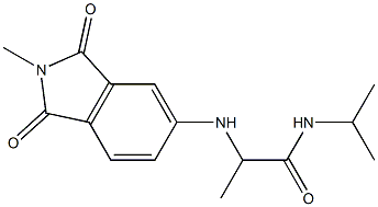 2-[(2-methyl-1,3-dioxo-2,3-dihydro-1H-isoindol-5-yl)amino]-N-(propan-2-yl)propanamide Struktur