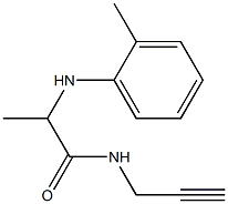 2-[(2-methylphenyl)amino]-N-(prop-2-yn-1-yl)propanamide Struktur