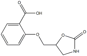 2-[(2-oxo-1,3-oxazolidin-5-yl)methoxy]benzoic acid Struktur