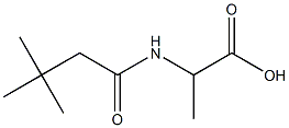 2-[(3,3-dimethylbutanoyl)amino]propanoic acid Struktur