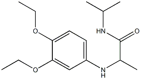 2-[(3,4-diethoxyphenyl)amino]-N-(propan-2-yl)propanamide Struktur