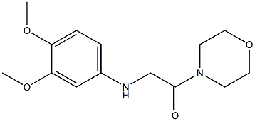 2-[(3,4-dimethoxyphenyl)amino]-1-(morpholin-4-yl)ethan-1-one Struktur