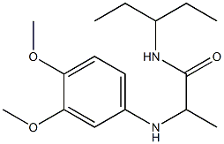 2-[(3,4-dimethoxyphenyl)amino]-N-(pentan-3-yl)propanamide Struktur