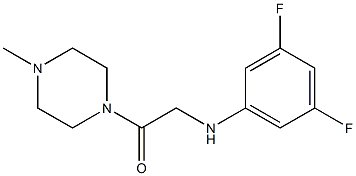 2-[(3,5-difluorophenyl)amino]-1-(4-methylpiperazin-1-yl)ethan-1-one Struktur