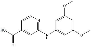 2-[(3,5-dimethoxyphenyl)amino]pyridine-4-carboxylic acid Struktur