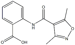 2-[(3,5-dimethyl-1,2-oxazole-4-)(methyl)amido]benzoic acid Struktur