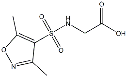 2-[(3,5-dimethyl-1,2-oxazole-4-)sulfonamido]acetic acid Struktur