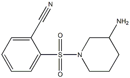 2-[(3-aminopiperidine-1-)sulfonyl]benzonitrile Struktur