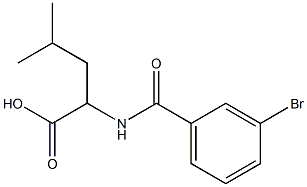 2-[(3-bromobenzoyl)amino]-4-methylpentanoic acid Struktur