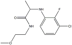 2-[(3-chloro-2-fluorophenyl)amino]-N-(2-methoxyethyl)propanamide Struktur