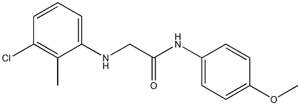 2-[(3-chloro-2-methylphenyl)amino]-N-(4-methoxyphenyl)acetamide Struktur