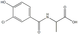 2-[(3-chloro-4-hydroxyphenyl)formamido]propanoic acid Struktur