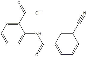 2-[(3-cyanobenzene)(methyl)amido]benzoic acid Struktur