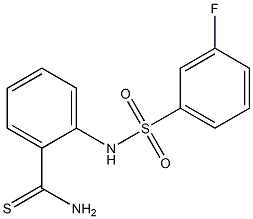 2-[(3-fluorobenzene)sulfonamido]benzene-1-carbothioamide Struktur