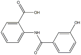 2-[(3-hydroxybenzoyl)amino]benzoic acid Struktur