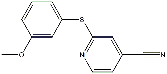 2-[(3-methoxyphenyl)sulfanyl]pyridine-4-carbonitrile Struktur