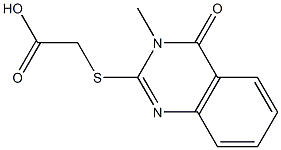 2-[(3-methyl-4-oxo-3,4-dihydroquinazolin-2-yl)sulfanyl]acetic acid Struktur