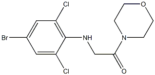 2-[(4-bromo-2,6-dichlorophenyl)amino]-1-(morpholin-4-yl)ethan-1-one Struktur