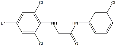 2-[(4-bromo-2,6-dichlorophenyl)amino]-N-(3-chlorophenyl)acetamide Struktur